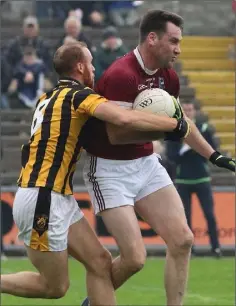  ??  ?? After his hurling tour de force, it will be back to the more familiar big ball for St. Martin’s stalwart Daithí Waters next Sunday.