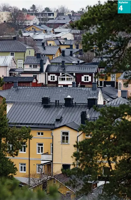  ?? FOTO: KRISTOFFER ÅBERG ?? ■Finlands nästäldsta stad Borgå klarar sig i konkurrens­en. Stadens historia, Gamla stan och lyckade nya områden lockar inflyttare.