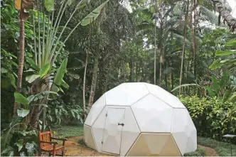  ??  ?? “By Means of a Sudden Intuitive Realizatio­n,” by artist Olafur Eliasson, of Denmark, is displayed at the Inhotim Institute in Brumadinho, Brazil.