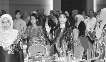  ??  ?? A section of the recipients pledging an oath at the 2016 APC ceremony.