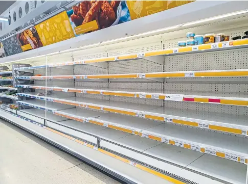  ?? ?? ACTION NEEDED: The NFU is warning of empty shelves this Christmas if labour shortages are not addressed.