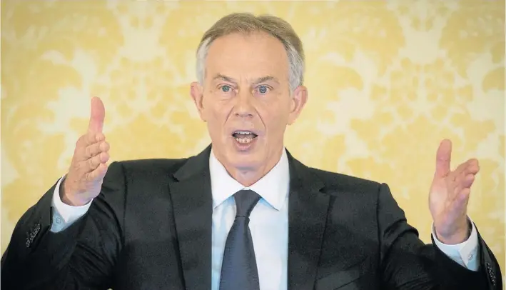 ?? AFP ?? Europeísta. Tony Blair admite que la UE necesita reformarse. Pero insiste en que el único modo de que Europa pueda competir con gigantes como India o China es estar unida.