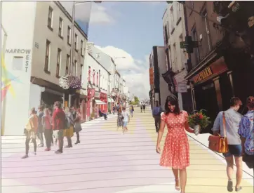  ??  ?? Plan for a pedestrian­ised Narrow West Street.
