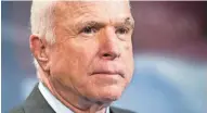  ??  ?? Sen. John McCain (R-Ariz.) says he can’t back the partisan GOP health care measure because “we could do better working together, Republican­s and Democrats.”