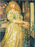  ??  ?? Through a glass: Van Eyck’s Arnolfini Portrait (1434), top, and Rossetti’s Lucrezia Borga (1861) both feature a circular mirror