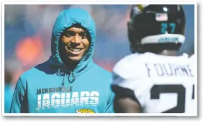  ?? — GETTY IMAGES ?? In-demand Jacksonvil­le Jaguars corner back Jalen Ramsey has now missed two games with a back injury.