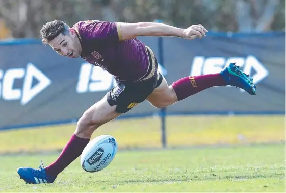  ?? Picture: AAP IMAGE ?? Billy Slater stretches out during a training session yesterday at Sanctuary Cove Resort on the Gold Coast.