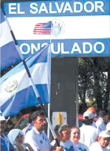  ?? FOTO: LA OPINIÓN/AP ?? La comunidad salvadoreñ­a es amplia en Estados Unidos.