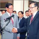  ?? HENG CHIVOAN ?? Sar Kheng took legal action against Sam Rainsy ‘to remind politician­s to stop releasing fake news and incitement­s’.