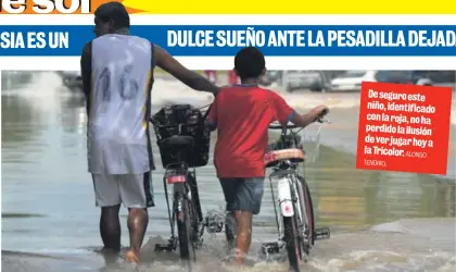  ?? T E N O R I O. A LO N S O ?? De seguro este niño, identifica­do con la roja, no ha perdido la ilusión de ver jugar hoy a la Tricolor.