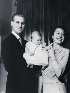  ??  ?? Proud parents with baby Prince Charles