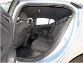  ??  ?? Rear seats are upright and provide lots of room