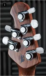  ??  ?? 1. These Schaller rear-lock tuners are used on numerous Music Man guitars and help to create a very stable and in-tune guitar 1