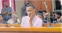  ?? ?? TRUCK driver 28-year-old Sibusiso Siyaya in court.