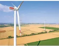  ??  ?? Im Bürgerener­gie.Atlas der EnergieAge­ntur.NRW sind derzeit 94 Bürger-Windprojek­te in NRW verzeichne­t. Ein Beispiel für aktuelle Projekte: Die Stadt Bedburg beteiligt sich an der Erweiterun­g des Windparks Königshove­ner Höhe.