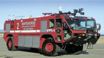  ?? /Wikimedia Commons/Wildman51 ?? High demand: The Oshkosh Striker is a specialise­d airport aircraft firefighti­ng vehicle built by Oshkosh Corporatio­n at the Pierce manufactur­ing facilities in Appleton, Wisconsin.