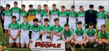  ??  ?? The victorious Cloughbawn squad after ending a disappoint­ing week for the club on a high note.