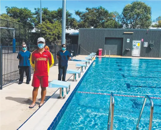  ?? ?? The swimming pool at the Howard Springs quarantine facility should be opened for public use. Picture: Gary Shipway