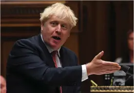  ?? FOTO: JESSICA TAYLOR/LEHTIKUVA-AFP ?? Storbritan­niens premiärmin­ister Boris Johnson vill ha ett avtal senast den 15 oktober.