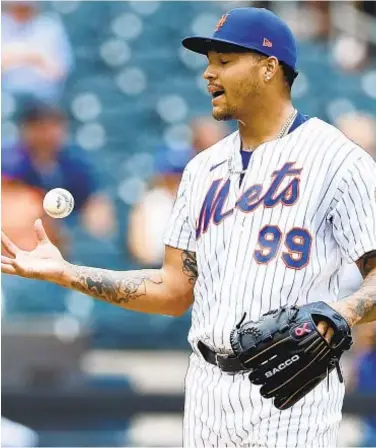  ?? AP ?? Taijuan Walker suffers through rough afternoon against Braves Thursday at Citi Field.