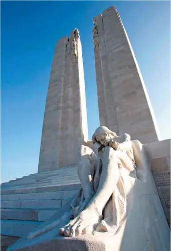  ?? DENIS CHARLET AGENCE FRANCE-PRESSE ?? Le Mémorial national du Canada à Vimy honore la mémoire des soldats canadiens morts en France pendant la Première Guerre mondiale.