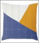  ?? (Brooklinen via AP) ?? Artist Colleen Clines, who created this Anchal pillow, went to India while attending the Rhode Island School of Design; working with textiles with women there inspired her to found the nonprofit Anchal Project with her sister Maggie.