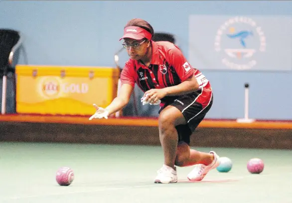  ?? INSIDE BOWLS MAGAZINE ?? Pricilla Westlake, 20, of Delta is a rising internatio­nal star in lawn bowls, challengin­g the perception that the sport is played only by senior citizens.