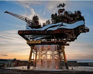  ?? Ben Birchall/PA ?? See Monster - a decommissi­oned North Sea offshore platform