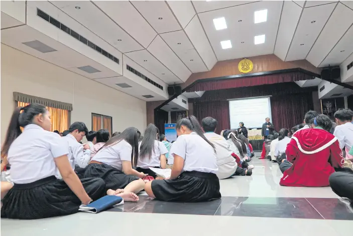  ??  ?? FOR THE LONG RUN: Students from Kalasin College of Dramatic Arts are invited each year to perform Thai dance in Japan, where many of them will stay on for work and find a Japanese spouse.