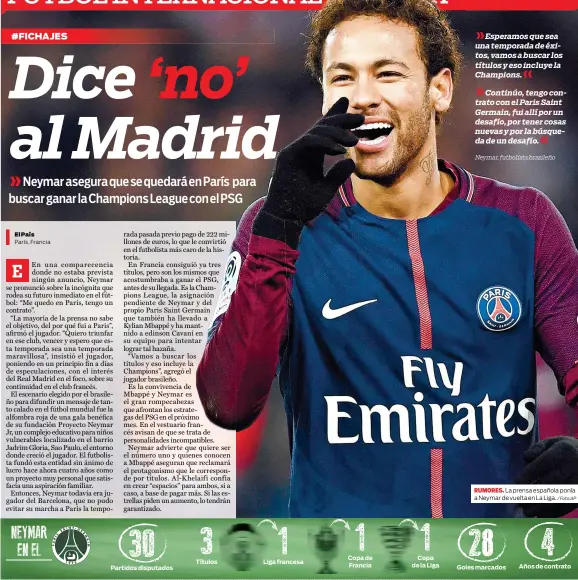  ?? / Foto:AP ?? RUMORES. La prensa española ponía a Neymar de vuelta en La Liga.