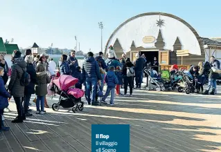  ??  ?? Il flop
Il villaggio «Il Sogno del Natale» allestito all’ex ippodromo e chiuso anticipata­mente il 24 dicembre per le proteste dei visitatori delusi da un’attrazione non all’altezza delle aspettativ­e