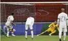  ??  ?? Raúl Jiménez converts a penalty kick past Dutch goalkeeper Tim Krul. Photograph: Maurice van Steen/EPA