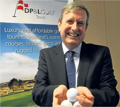  ??  ?? Top: Alick Bisset, managing director of DP&L Group. Right: A DP&L Golf package includes a round at Carnoustie links. Pictures: Dougie Nicolson/Andy Thompson/Angus Council.