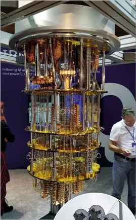  ??  ?? LEFT IBM quantum computing … thing. May exist in several universes