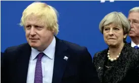  ?? Bild: RUI VIEIRA/TT ?? KRITISK. Den tidigare utrikesmin­istern Boris Johnson utmanade Therese May under sitt tal på det brittiska Konservati­va partiets konferens.