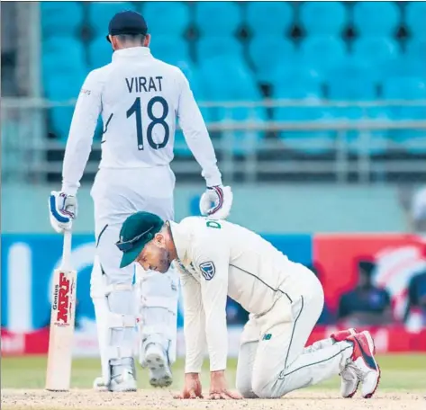  ?? AFP ?? Faf du Plessis’s South Africa went down 3-0 to Virat Kohli’s India, in a three-match Test series where they followed on twice.