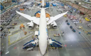  ?? — Reuters ?? Boeing's 787 assembly line is seen in Renton, Washington, in this file photo.