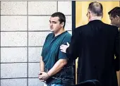  ?? KELSEY KREMER/THE DES MOINES REGISTER ?? Collin Richards appears in court Tuesday after being charged with killing golfer Celia Barquin Arozamena.