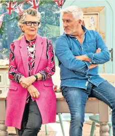  ?? ?? Cock of the walk: Paul Hollywood, pictured with fellow judge Prue Leith, should be sacked for his victimisat­ion of Jürgen