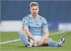  ??  ?? Kevin De Bruyne, one of Six Manchester City players selected.