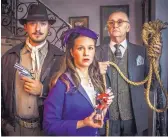  ?? COURTESY OF GLENN PEPE ?? Nicholas Fleming, Anna Horst, and Mario Cabrera star in Agatha Christie’s “And Then There Were None” at Albuquerqu­e Little Theatre.