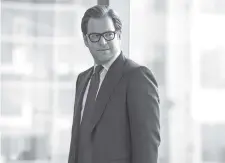  ?? DAVID GIESBRECHT/CBS ?? Michael Weatherly portrays the title character on “Bull,” which airs tonight at 9 on CBS.