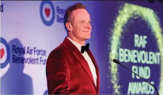  ?? ?? Alistair Petrie hosted the awards ceremony. Image: RAF Benevolent Fund