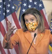  ?? AP ?? Speaker of the House Nancy Pelosi, D-Calif., said she is now hopeful Congress and the administra­tion can reach a deal on the coronaviru­s relief package they have been working on.