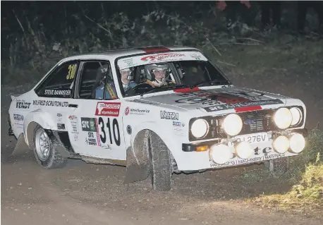  ?? ?? Steve Bannister and Callum Atkinson in action at the Trackrod Rally Yorkshire Photo by Andy Crayford - Crayfordme­dia