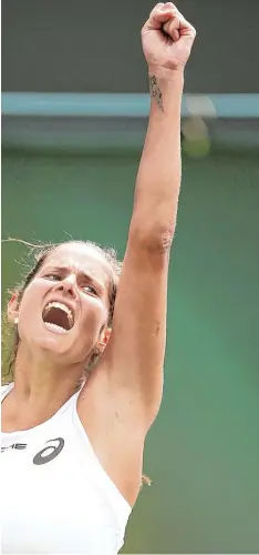  ?? Foto: Nigel French, dpa ?? Julia Görges bestreitet heute das Halbfinale in Wimbledon. Damit war vor einem Jahr noch gar nicht zu rechnen gewesen.