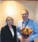  ?? FOTO: PRIVAT ?? GÅR AV:: Thorleif Fluer Vikre går av som statssekre­taer. Her sammen med Monica Maeland kommunal- og moderniser­ingsminist­er.