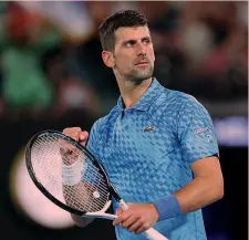  ?? ?? Per la decima Novak Djokovic, 35 anni, ha vinto 9 volte gli Australian Open