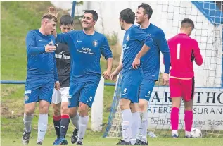  ??  ?? Connor Birse (left) equalised for Lochee United in the 1-1 midweek draw with Dundee U/20. Tomorrow the Bluebells visit North End for a pre-season friendly.