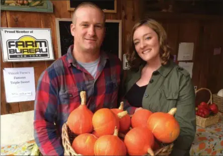  ?? PAUL POST — PPOST@DIGITALFIR­STMEDIA.COM ?? Josh and Erica Vincek are working hard to continue the family’s agricultur­al heritage in Wilton, following the passing last year of Josh’s father, John Vincek.